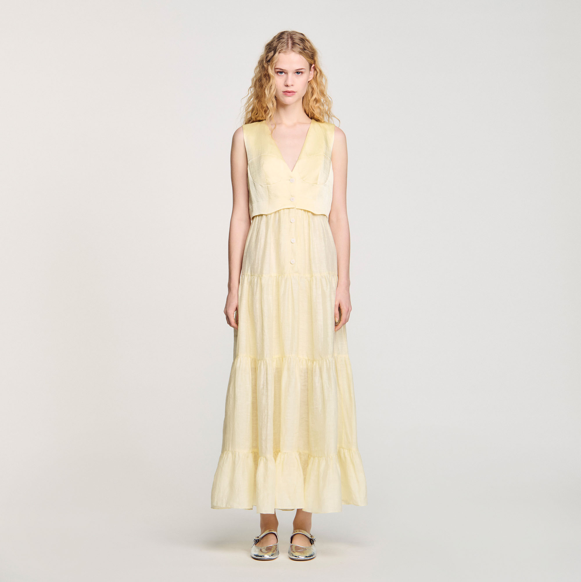 Linen Maxi Dress - Dresses - Sandro-paris.com