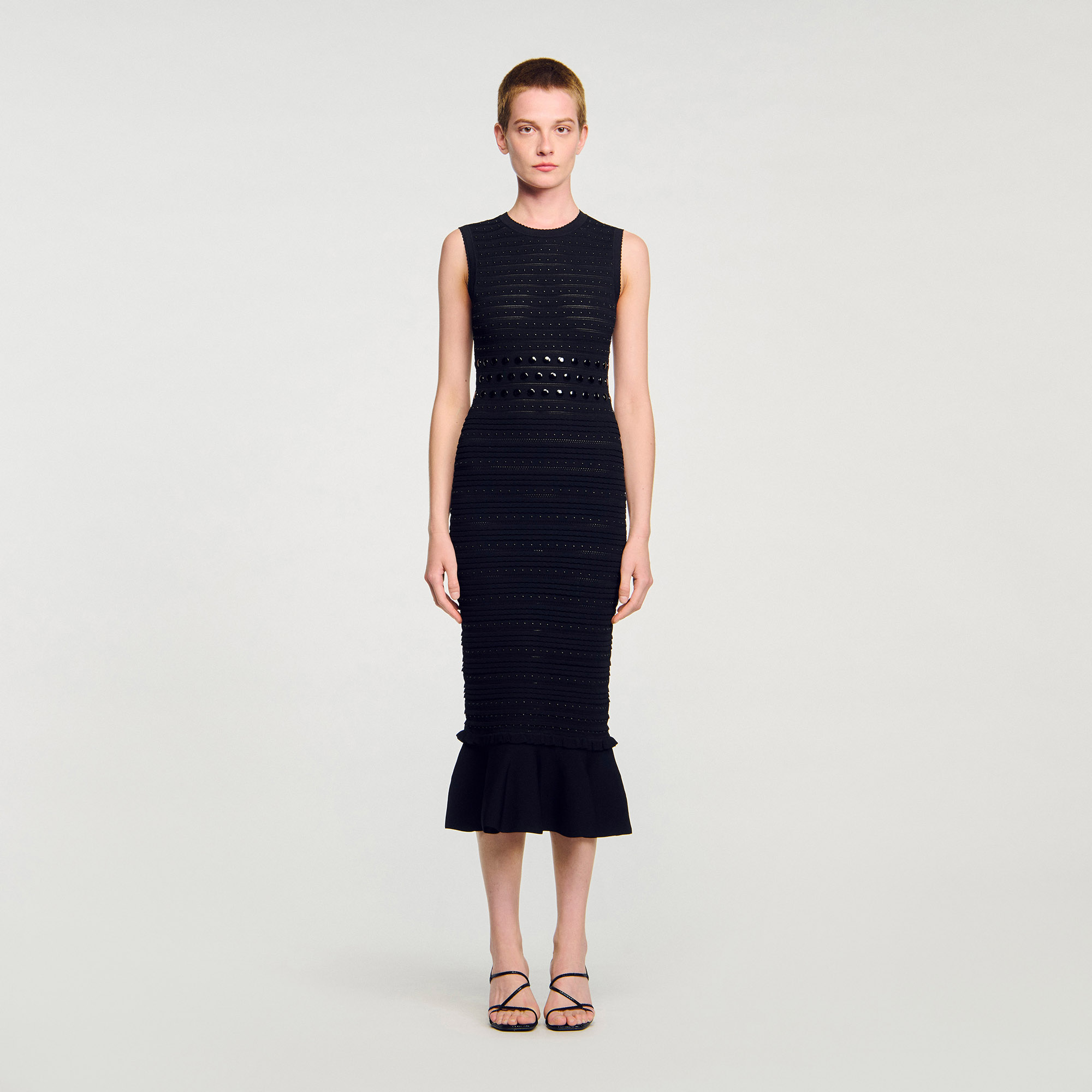 Knit Maxi Dress With Studs - Dresses - Sandro-paris.com Knit Maxi Dress With Studs - Dresses - Sandro-paris.com