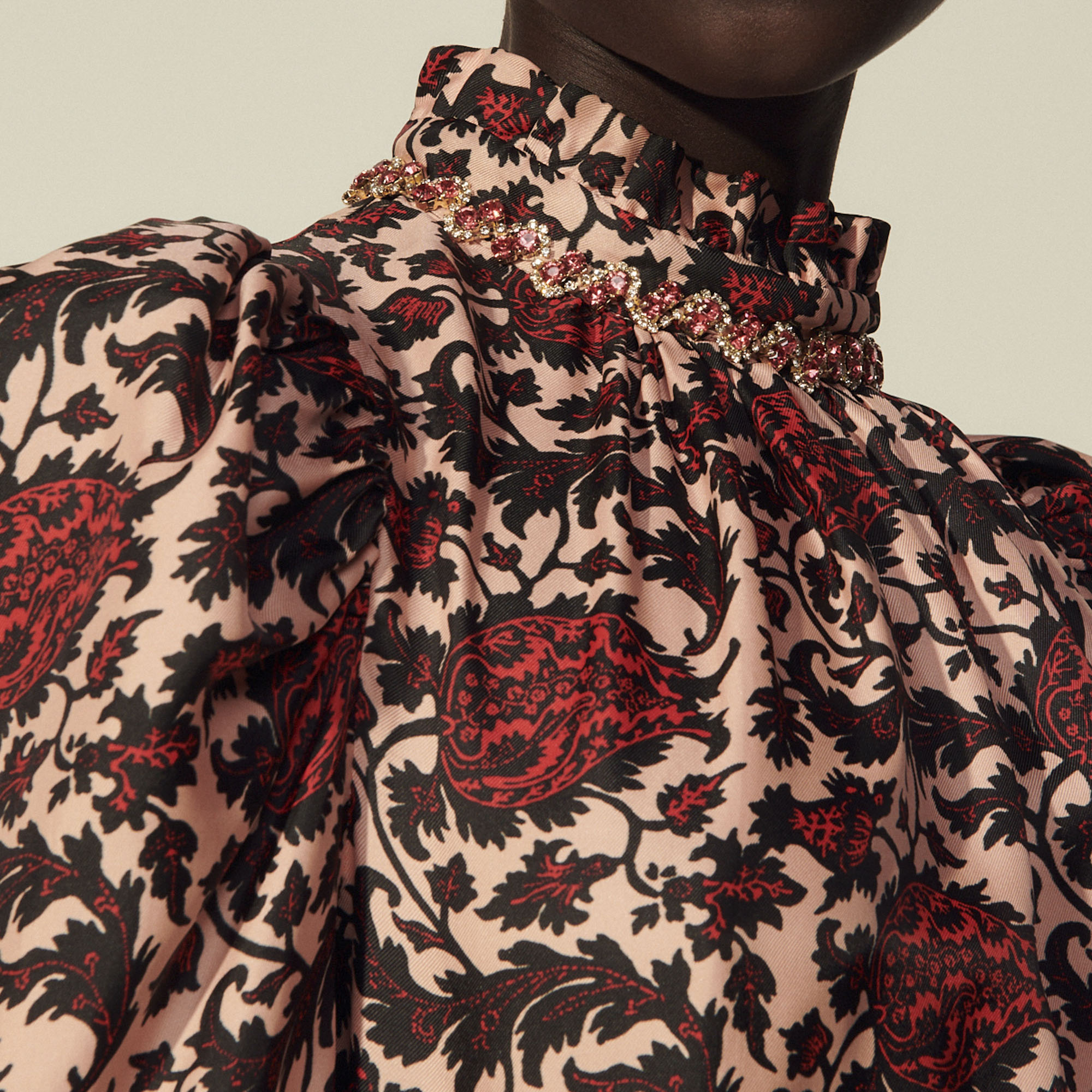 Sandro short printed silk dress hotsell