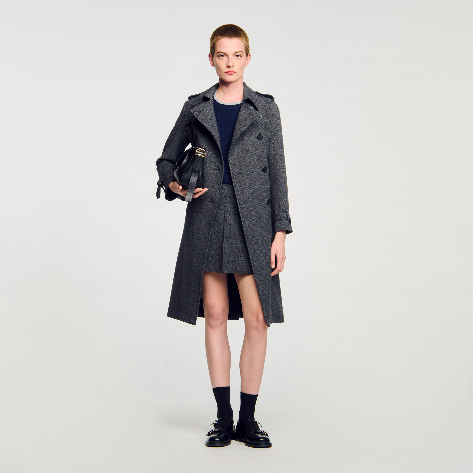 Rhinestone Trench Coat - Coats - Sandro-paris.com