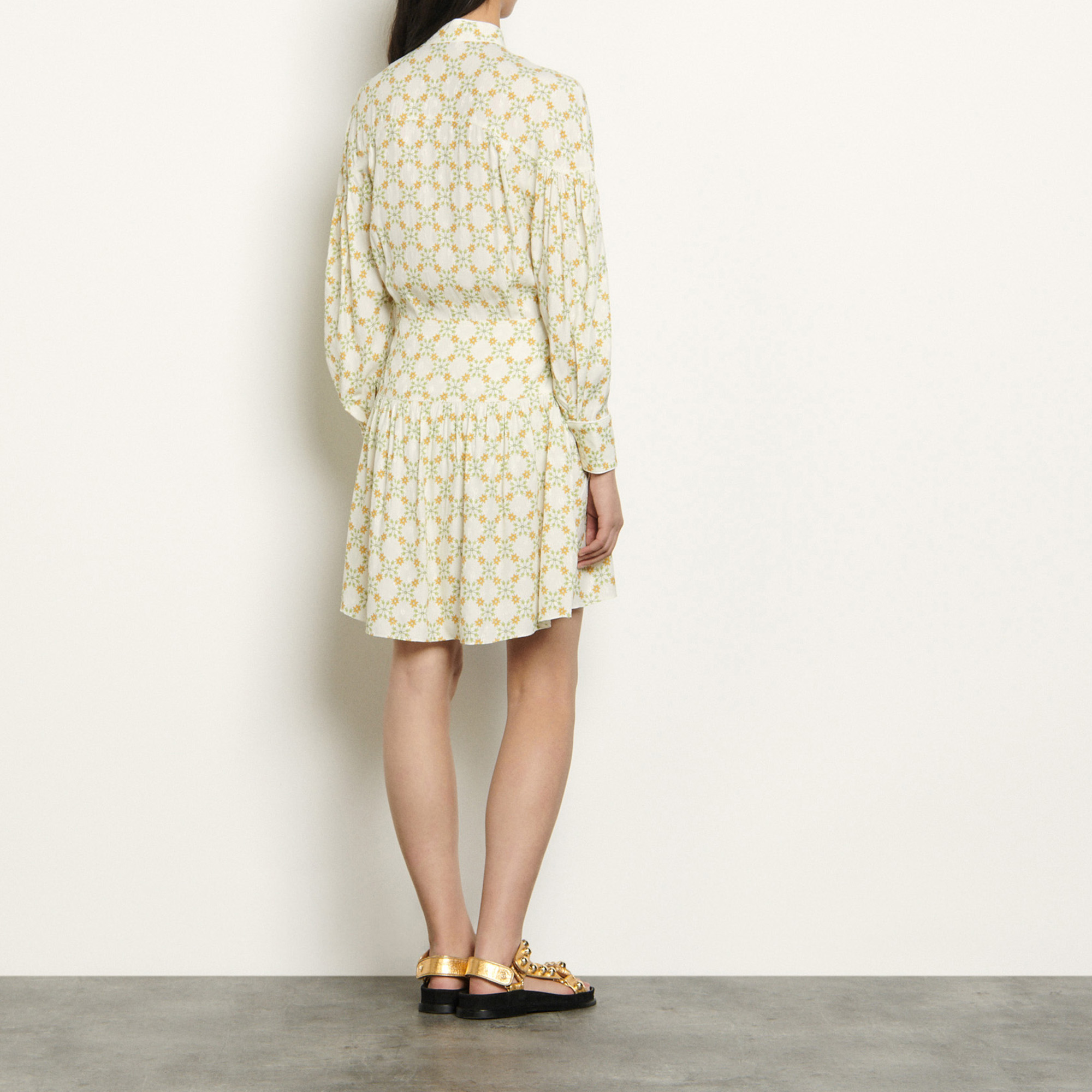 printed jacquard dress