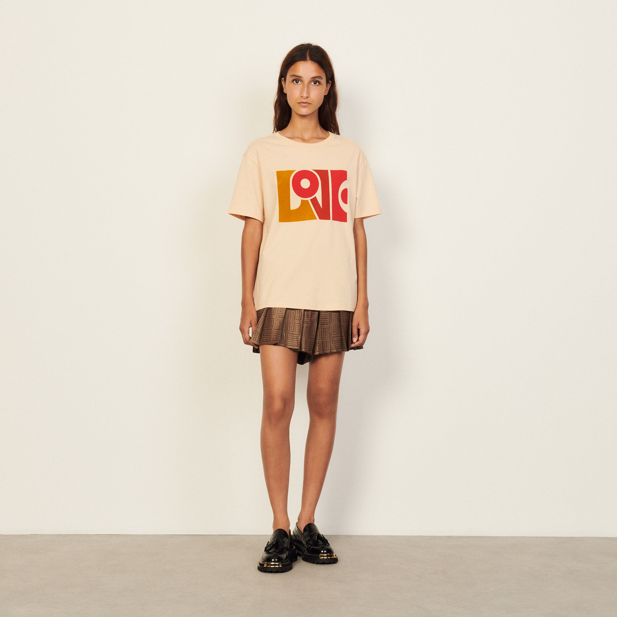 Love Flocked T-Shirt - null - Sandro-paris.com