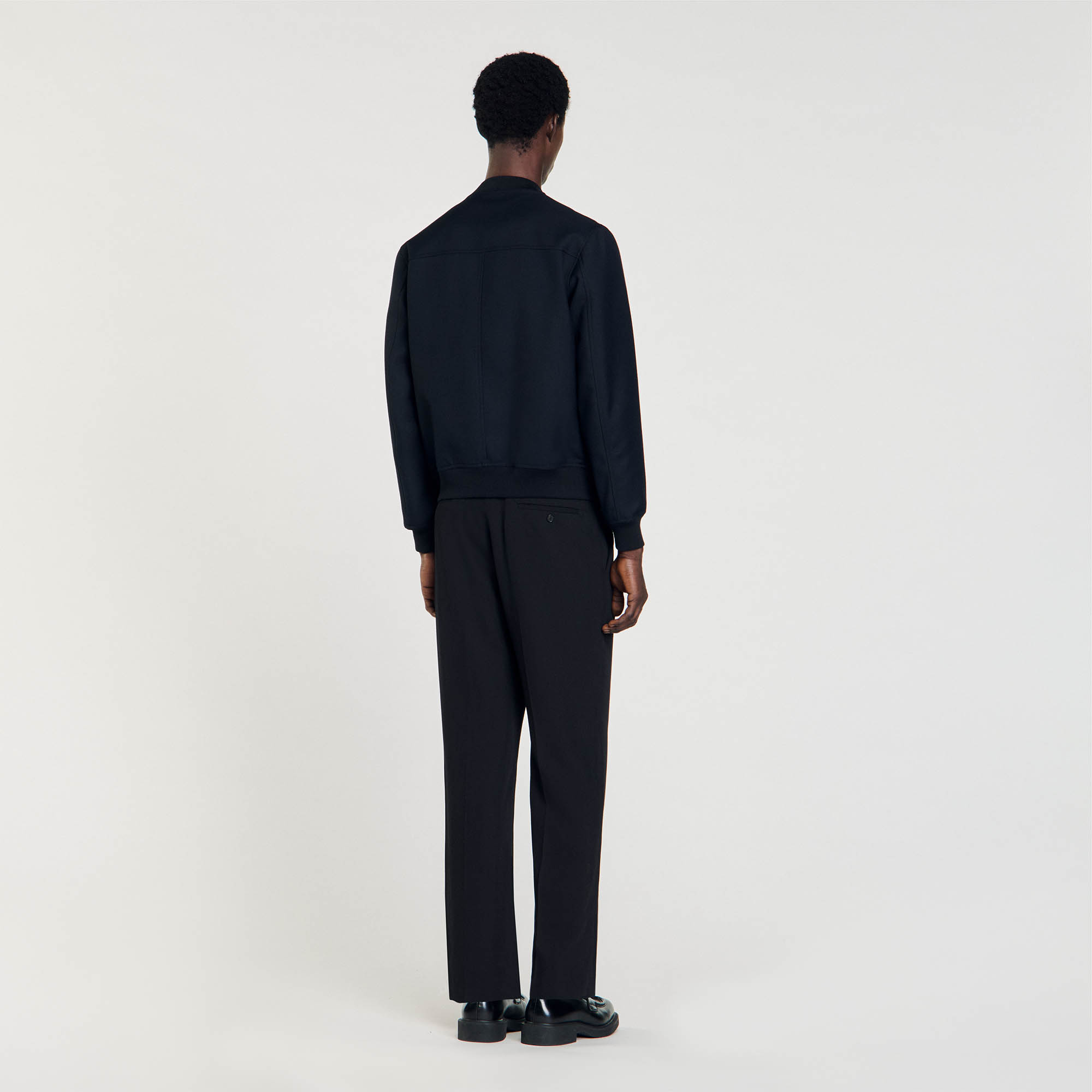 sandro★パール付きジャケット SANDRO high-neck Jacket | Blue | FARFETCH