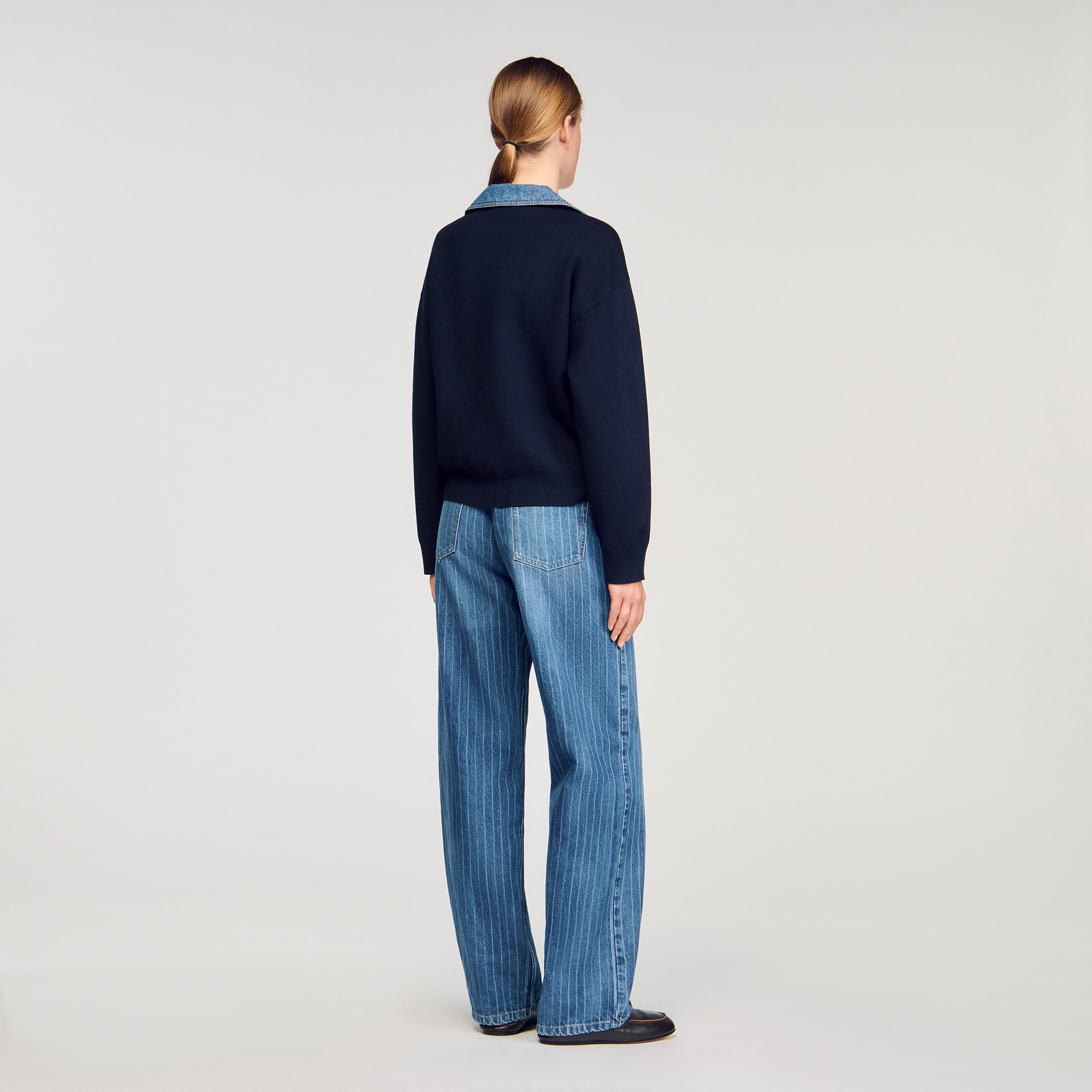 Sandro - Sandro Paris ハイネックラッフルプルオーバー Sweaters & Cardigans – Sandro New In Online – Hong Kong