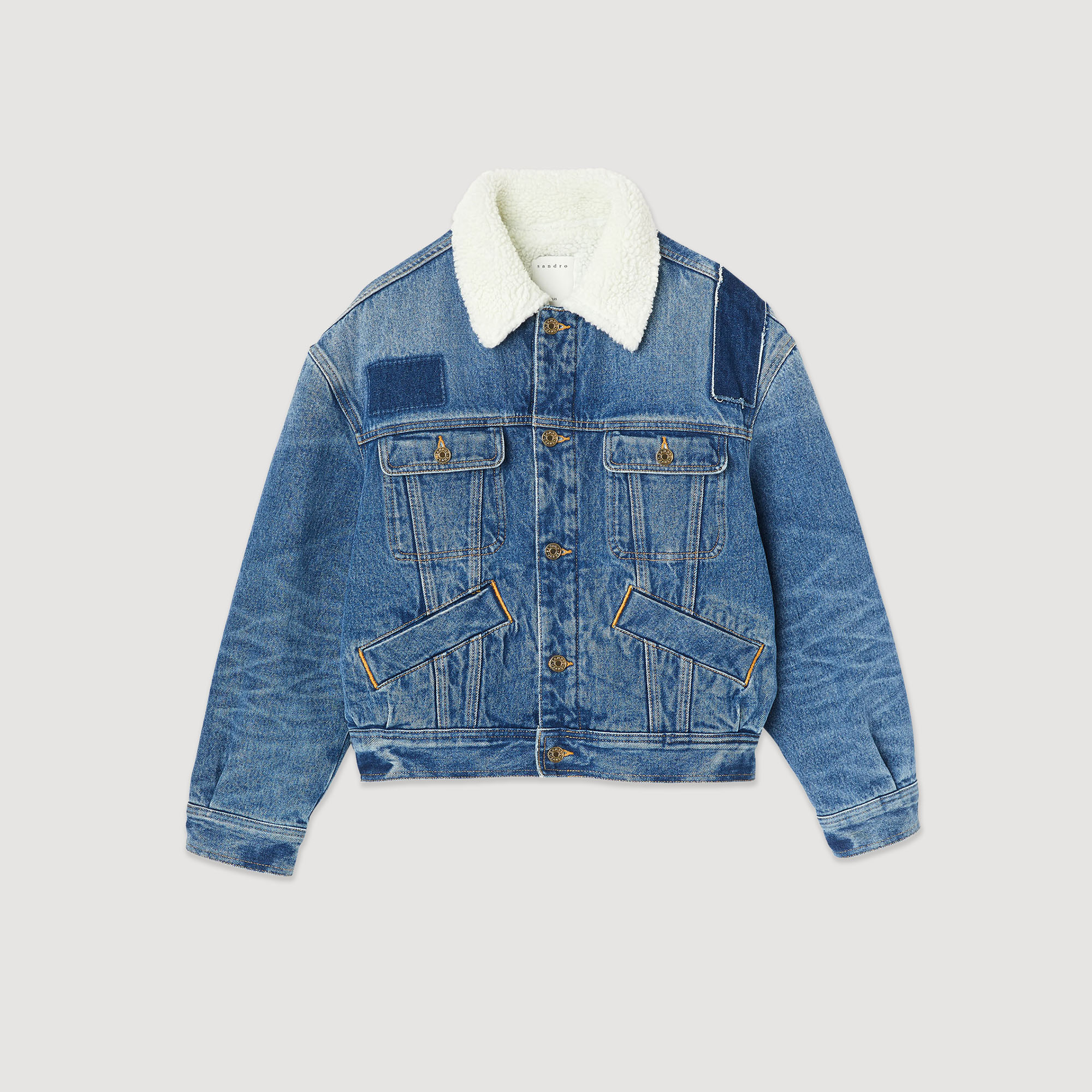 Sandro trucker best sale jacket