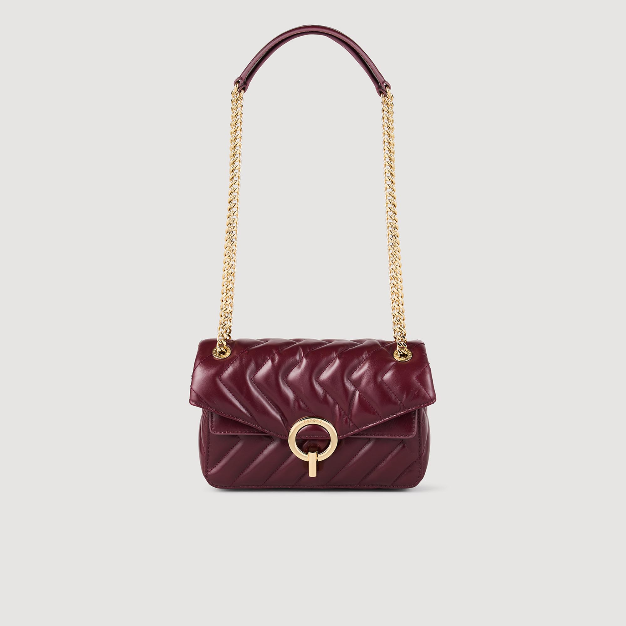 Yza Small Plain Leather Bag - Others Bags - Sandro-paris.com