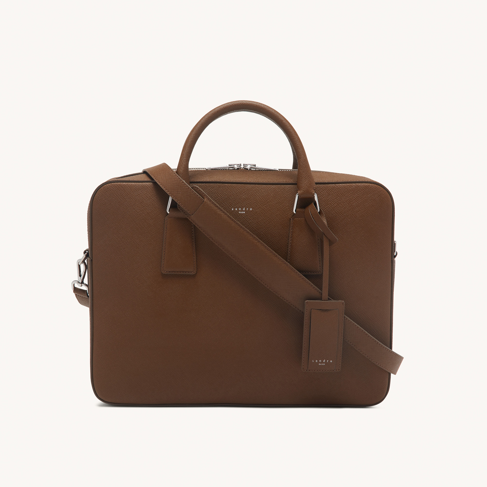 real leather briefcase