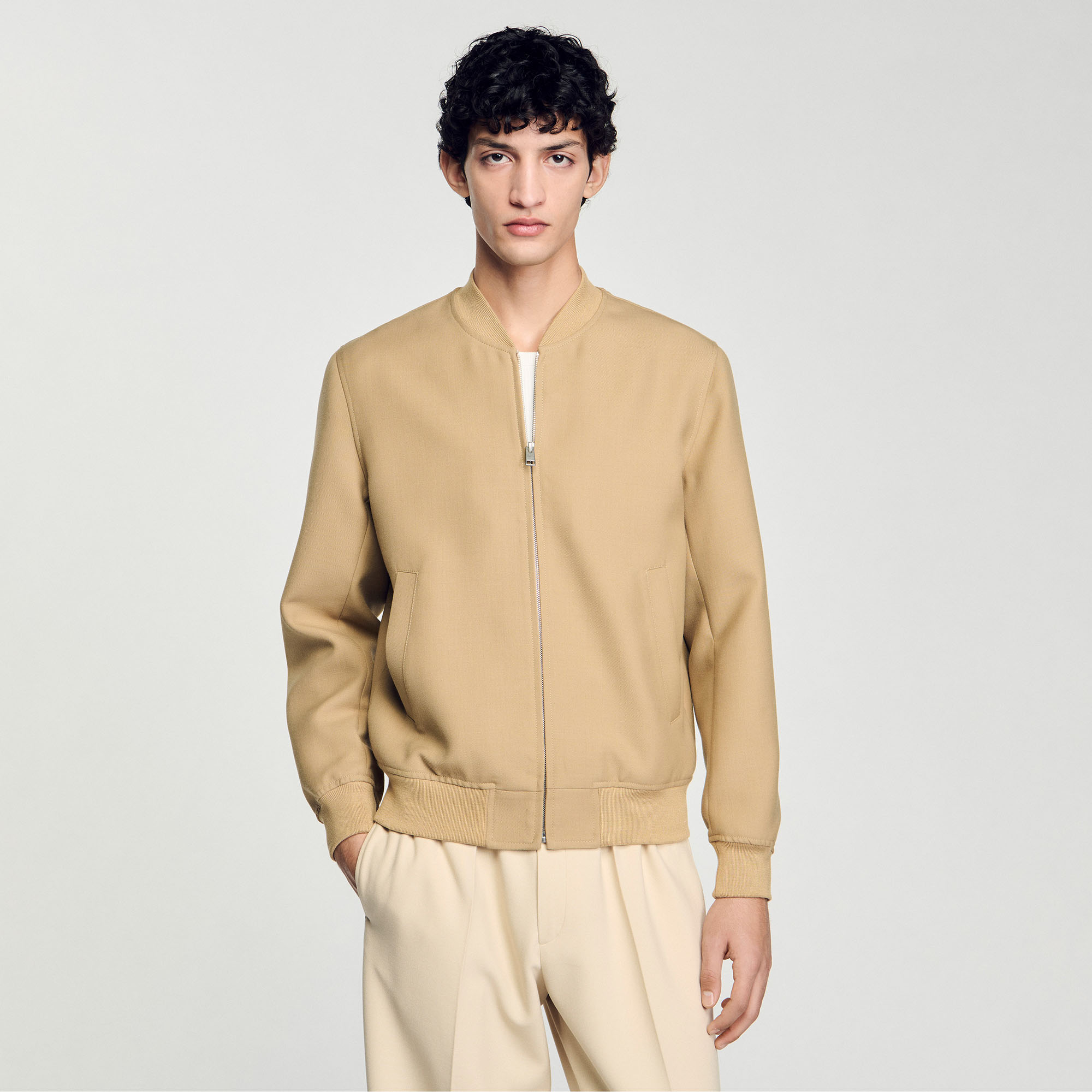 フランス発 Sandro スウェード生地がオシャレ! 茶色 ジャケット SANDRO スエード ジャケット | ブラウン | FARFETCH JP