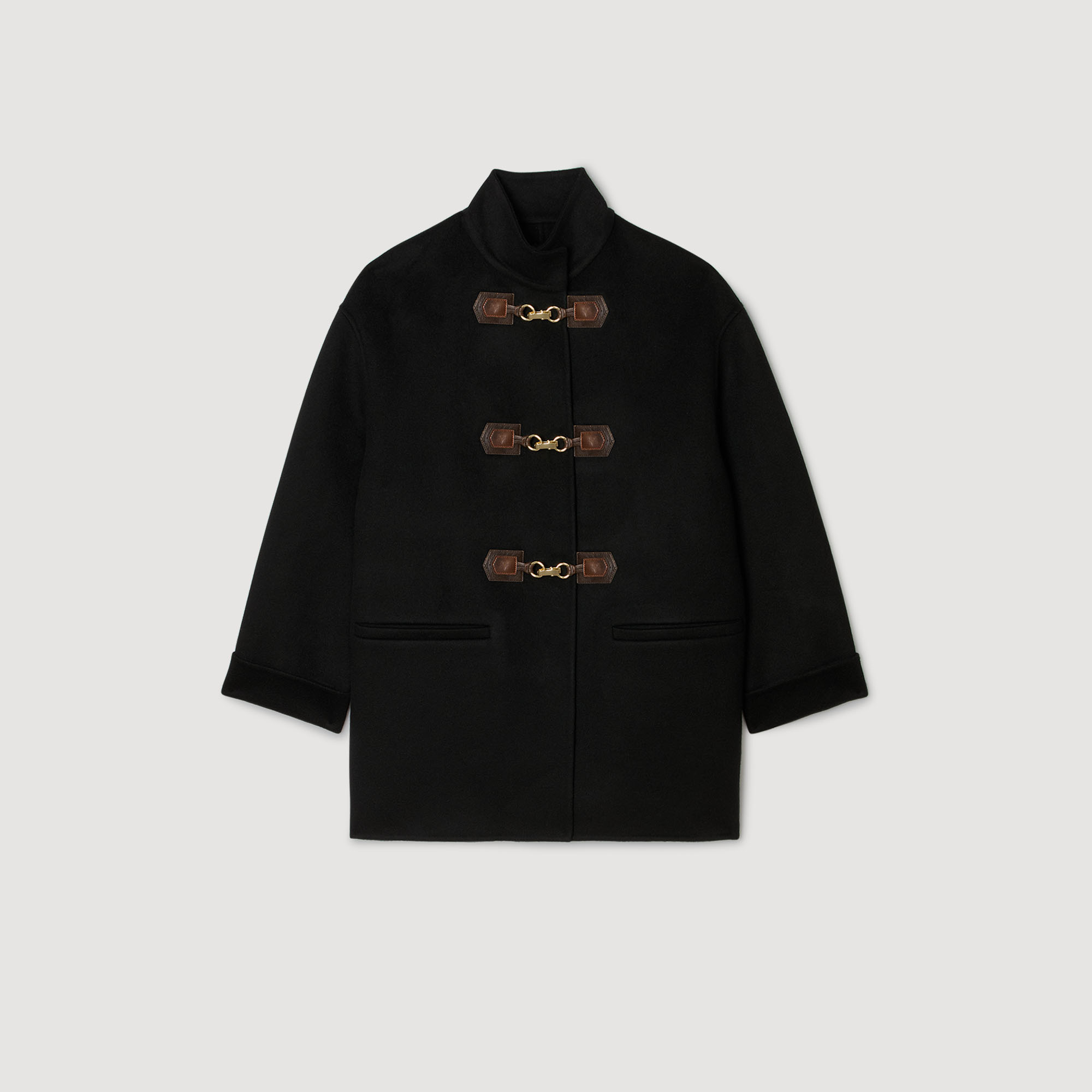 Oversized Pea Coat - Coats - Sandro-paris.com