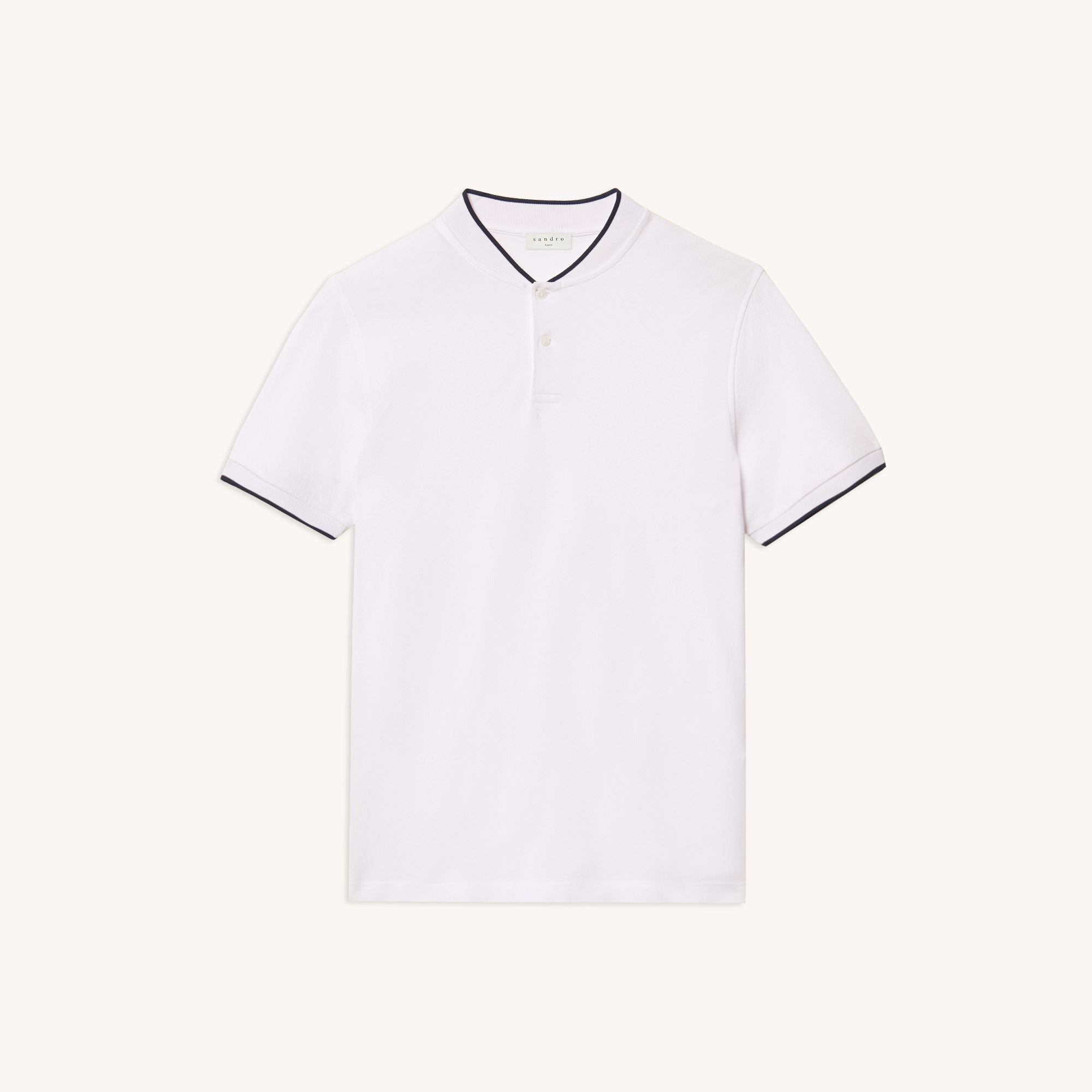 white polo collar t shirt