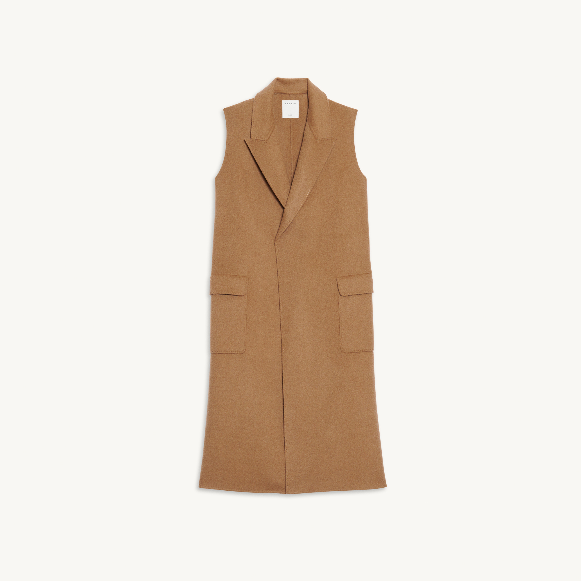 sleeveless wool vest