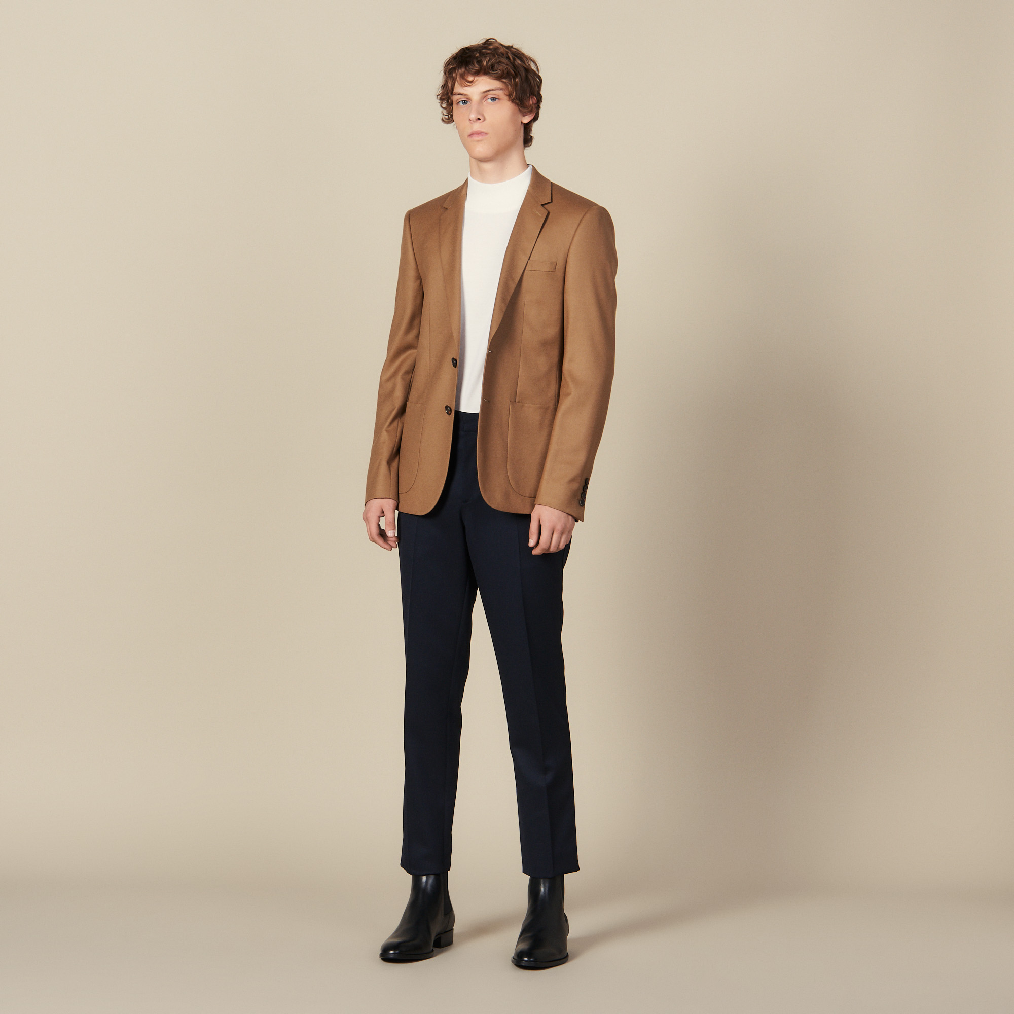 Smooth Leather Chelsea Boots Shoes Sandro paris